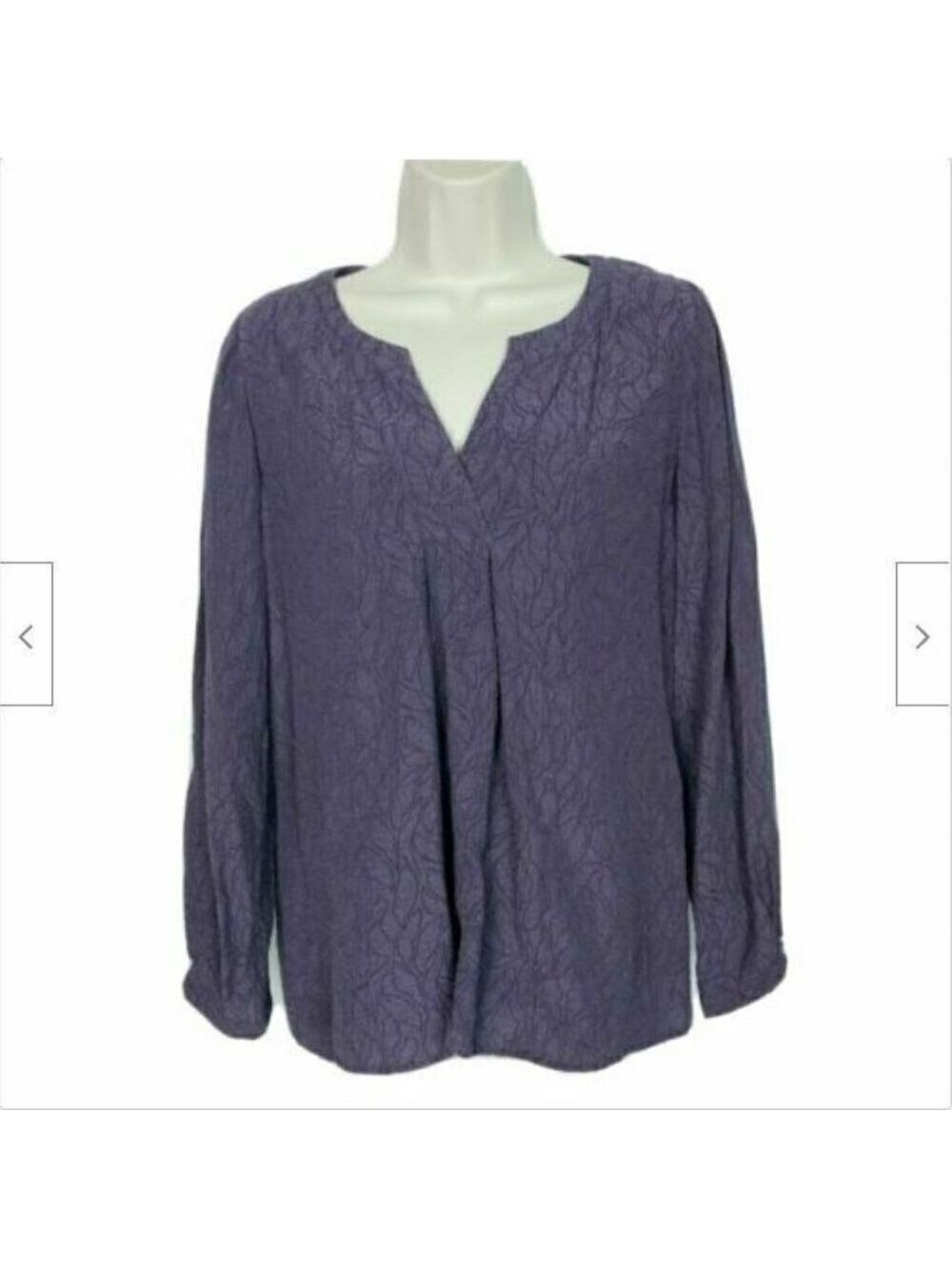 J Jill Petite XS Purple Geometric Blouse